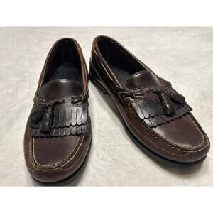 Sperry Top Sider Men’s Shoes Size 11 W Brown Tassel Loafers Leather Slip On